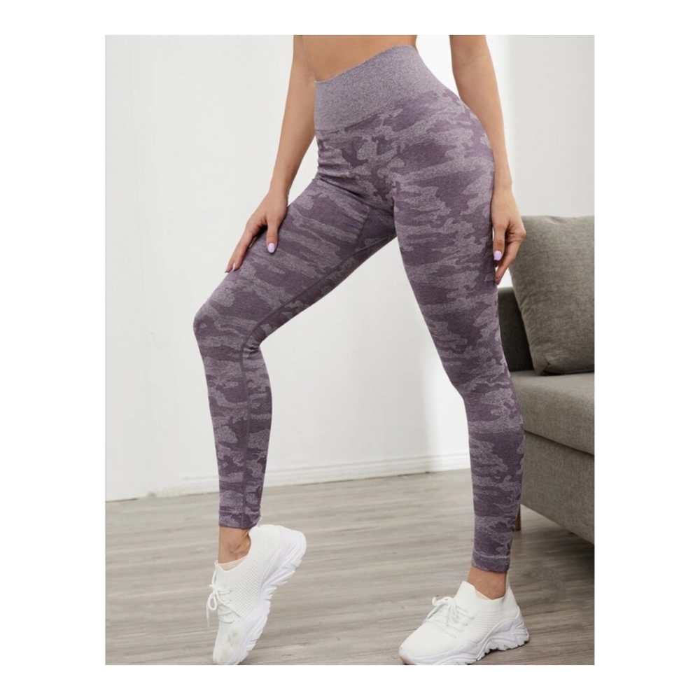🌺CAMO PRINT SEAMLESS SPORT LEGGINGS - Picture 8 of 16